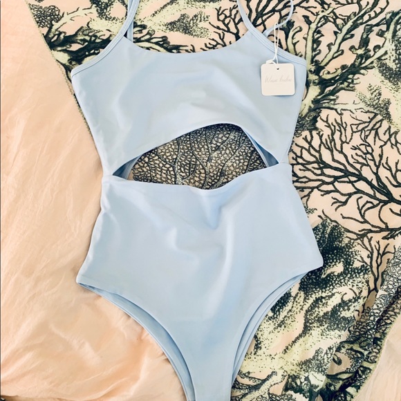 Wave Babe Cut-Out One Piece in Mist Blue - Picture 6 of 6